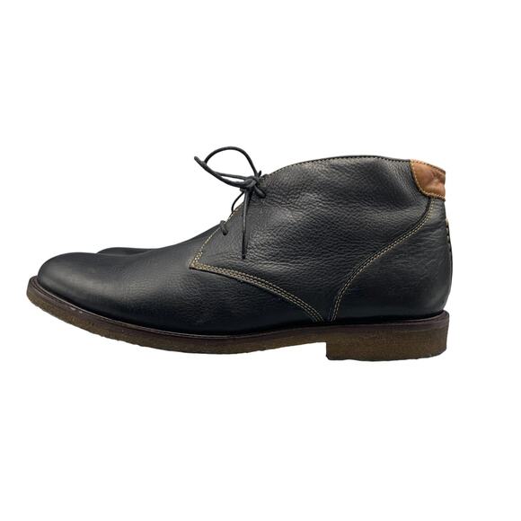 Johnston Murphy Mens Chukka Boots 14 Copeland Black Sheepskin Leather 25-2021 - Picture 3 of 11